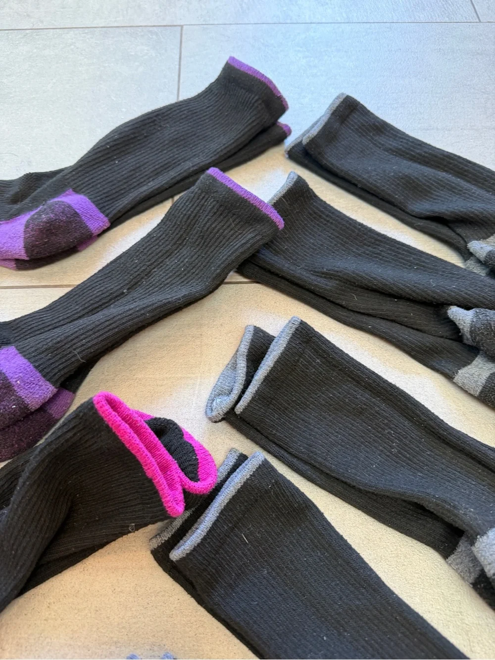 Men's Dickies Crew Work Socks w Colored Accents - 10 Pair!